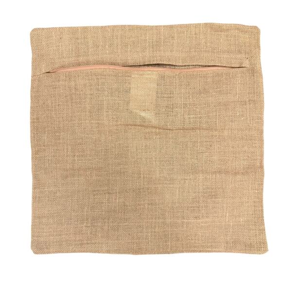 Surya 100% Jute Pillow Cover Throw Accent Beige Rustic Grain Bag 22" x 22 Square - Picture 2 of 8
